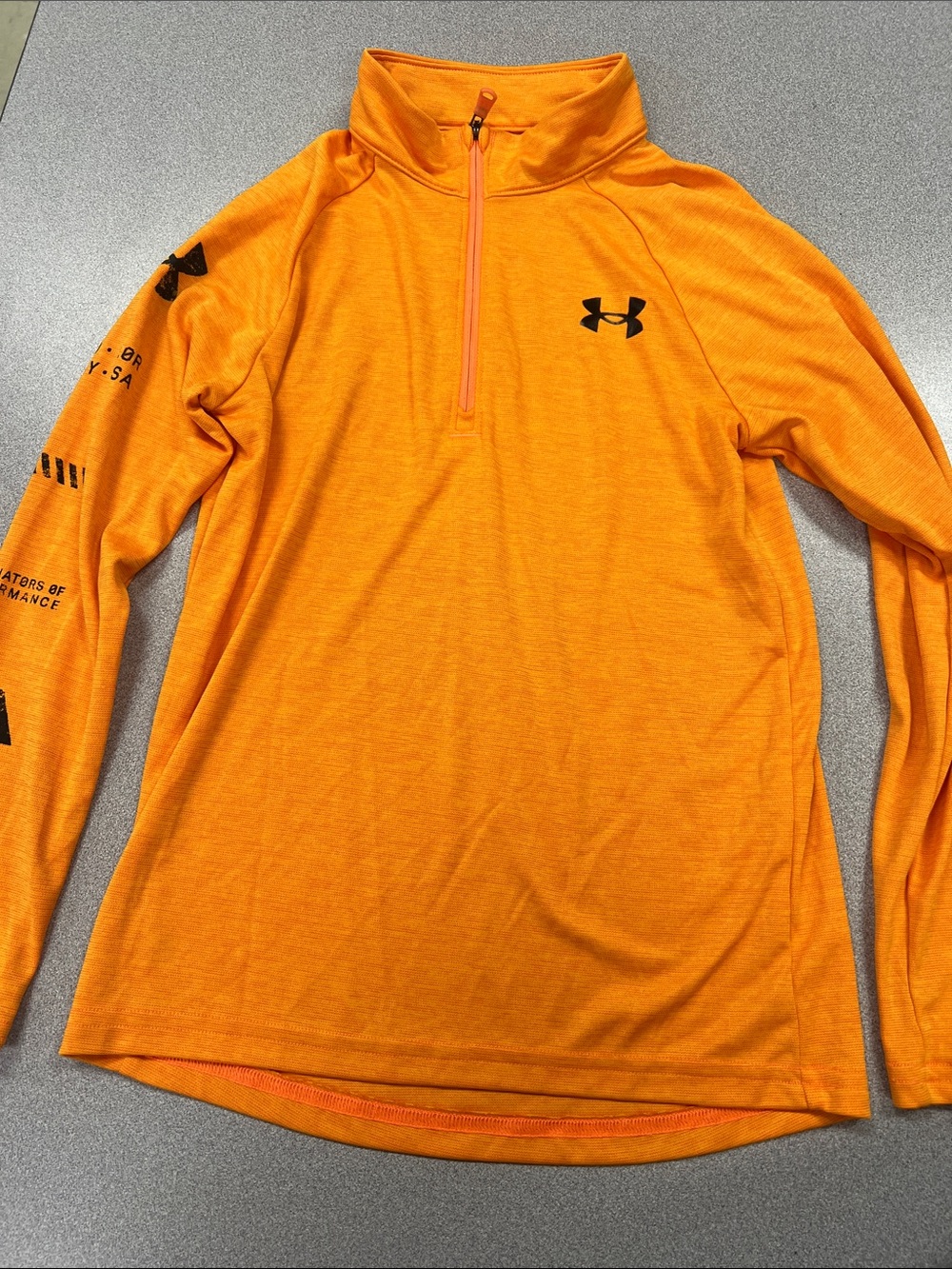 Under Armour Bright Orange Half-Zip Performance Top